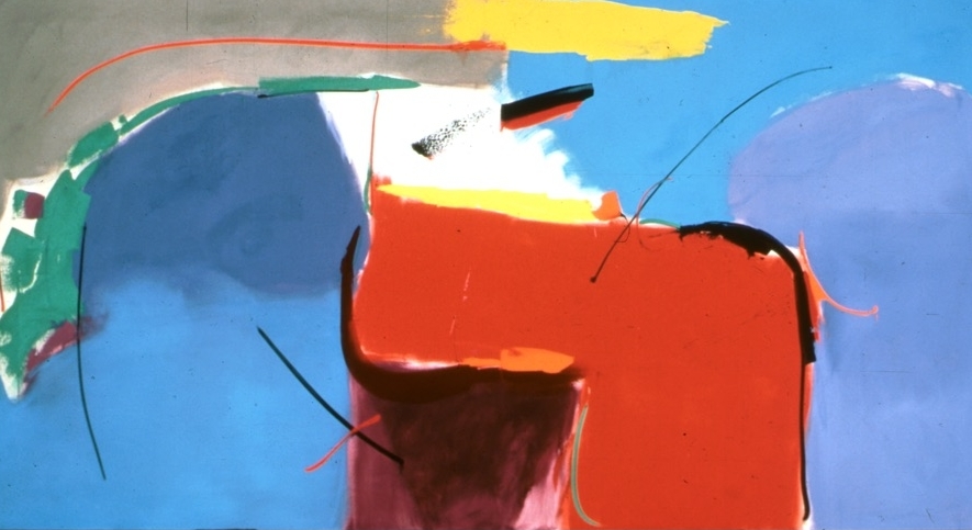 “Big Red, Big Blue,” 72″ x 132″ oil on canvas, 1985
