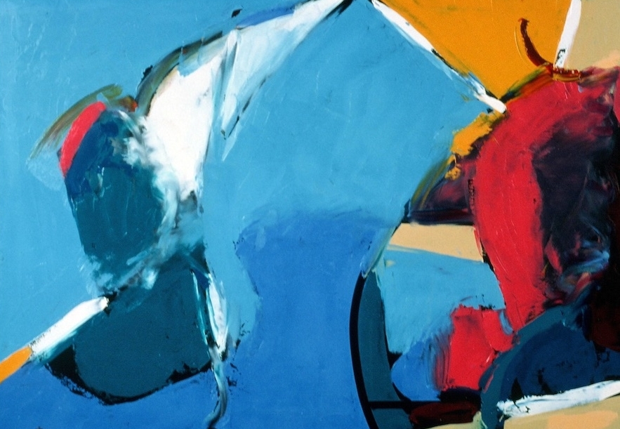 “Blue Landscape,” 30″ x 40″ oil on panel, 1989