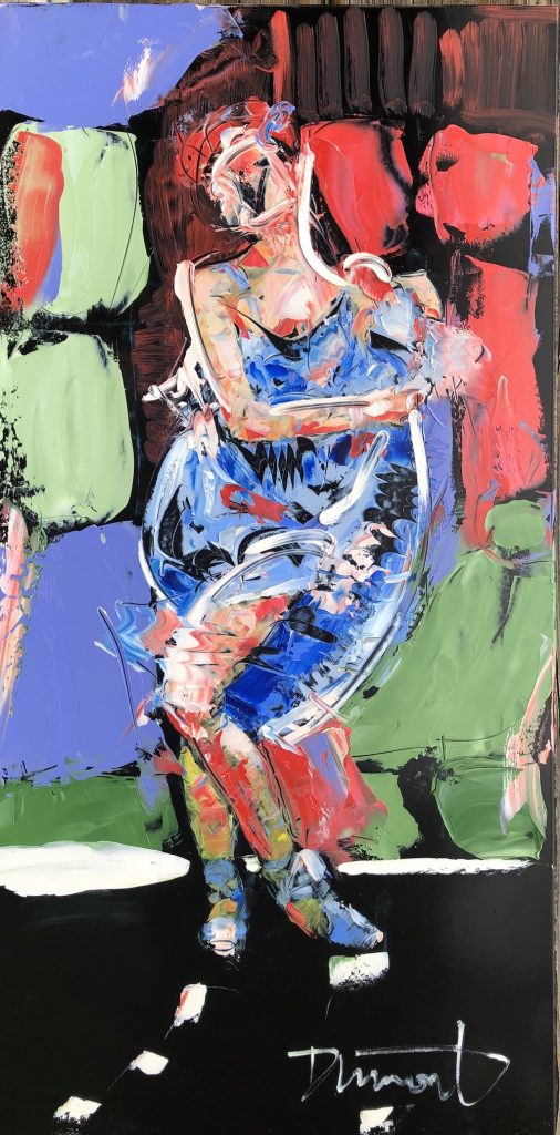 "Dance Of Joy," 24" x 12" oil on panel 2020
