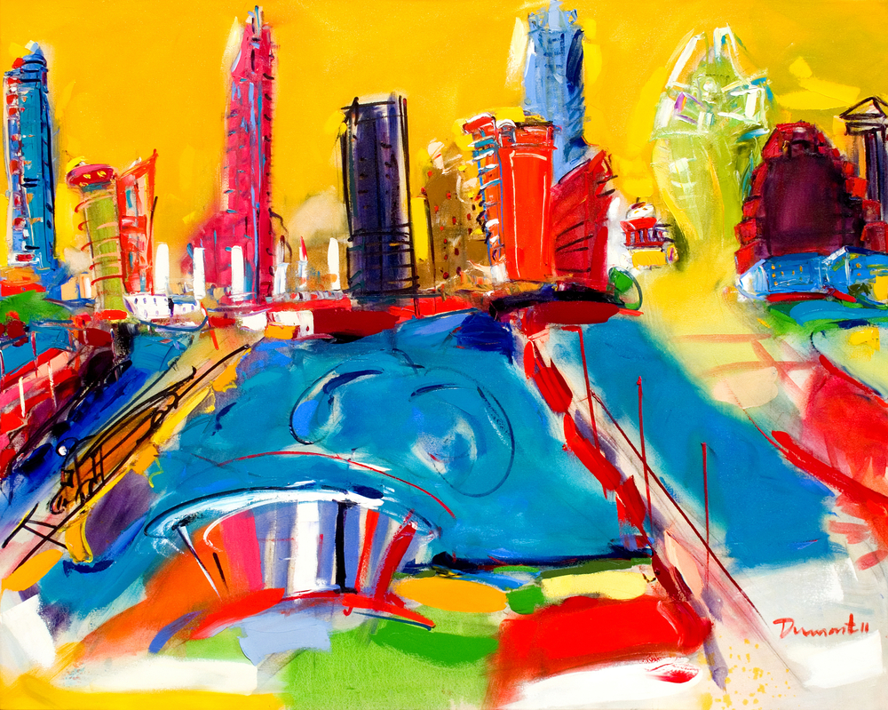"Austin In Yellow One," 60" x 66" oil open canvas